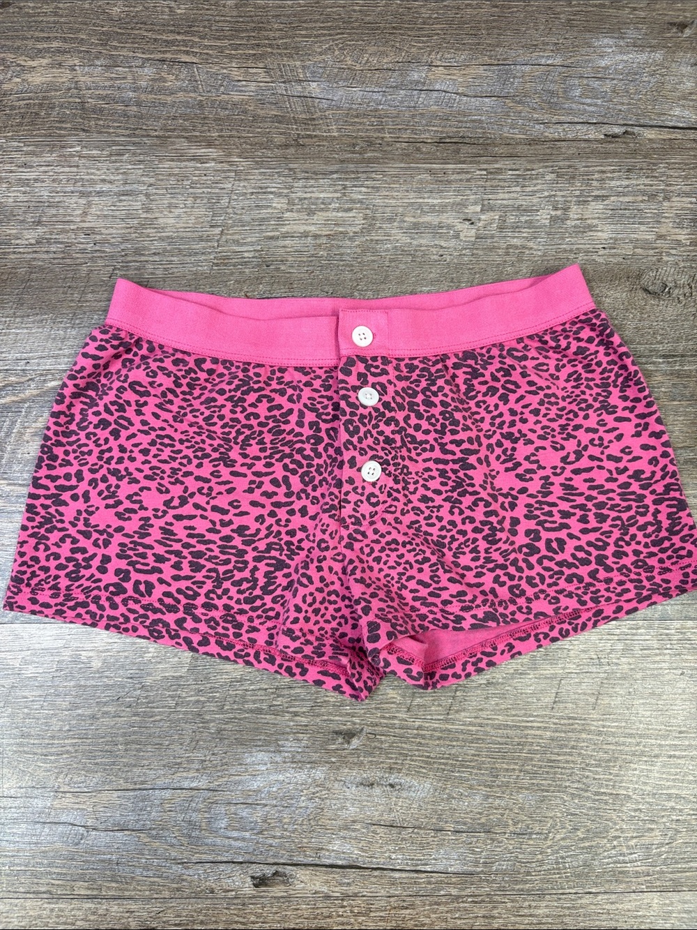 Brandy Melville Pink Leopard Print Boyshort Boxer Shorts NWT One Size